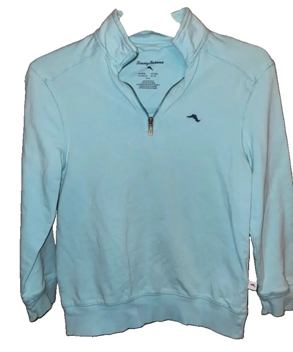 Tommy Bahama Kids 1/4 Zip Pullover Sweater Sz 7/8
